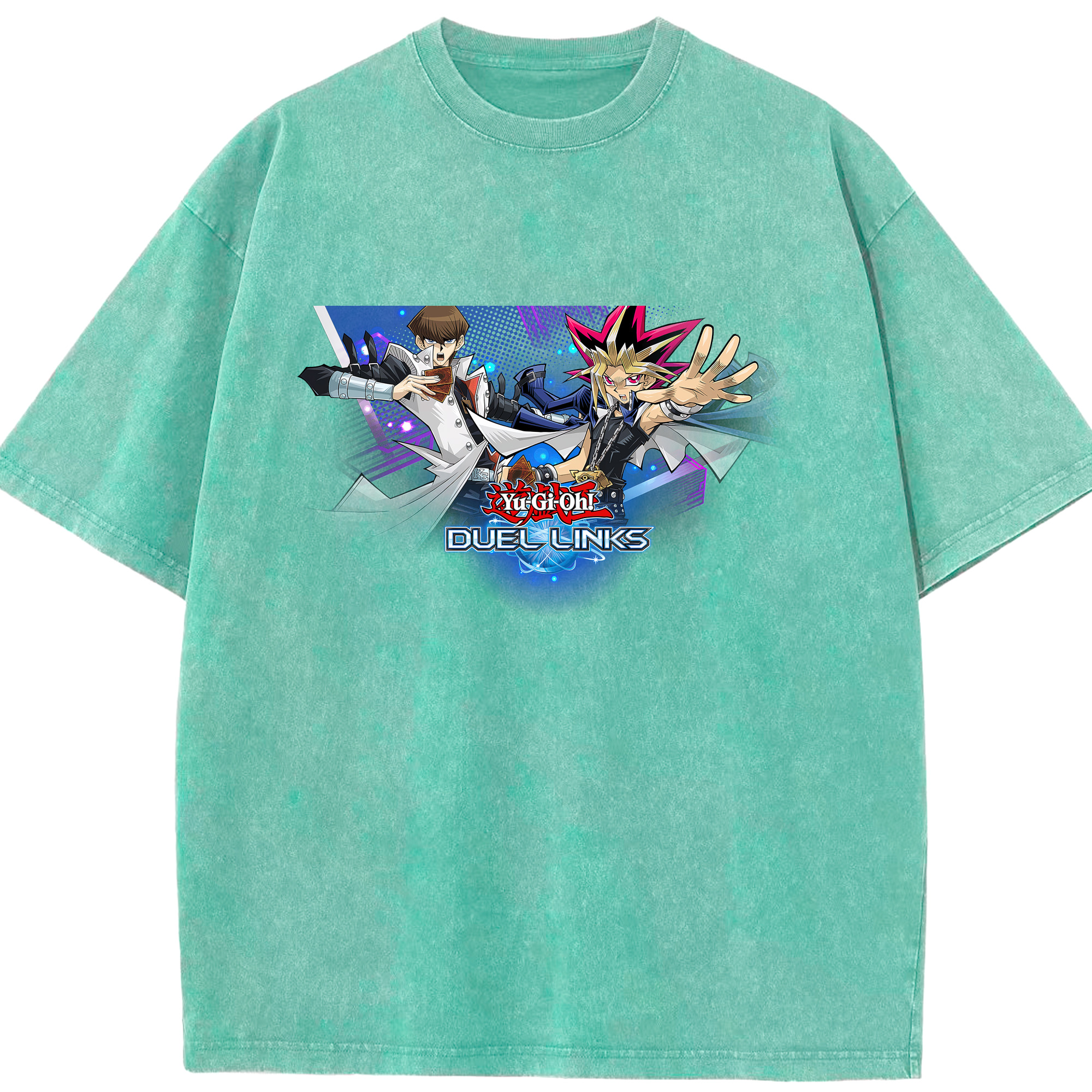 （画像用） 遊☆戯☆王 Yu-Gi-Oh! 綿100% ヴィンテージ風 半袖Tシャツ（フロントプリント）